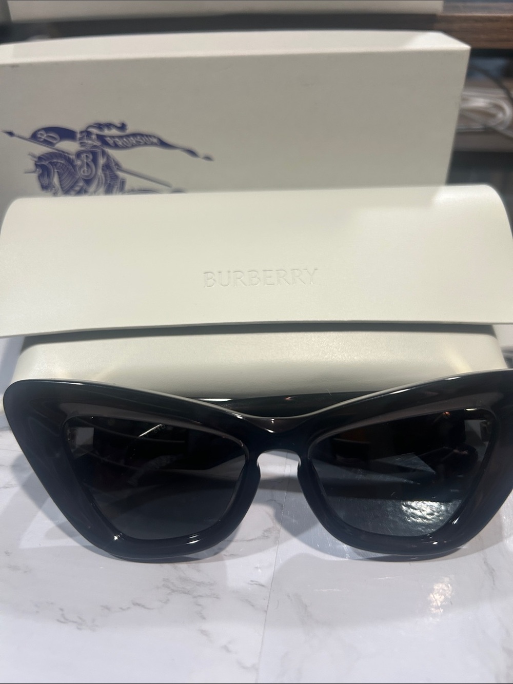 Burberry Black Cat-Eye Sunglasses